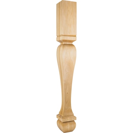 Hardware Resources 5" Wx5"Dx42"H White Birch Footed Square Post P13-5-42-WB